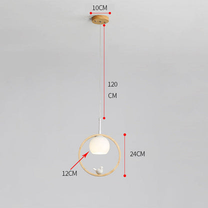 Arisha Wood Bird Aisle Pendant Light  Porch Light