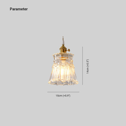 Valentina Art Deco Blown Brass & Glass Pendant Light, 7 Styles
