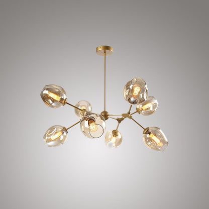 Valentina Modern Bubble Metal Pendant Light, Black/Gold