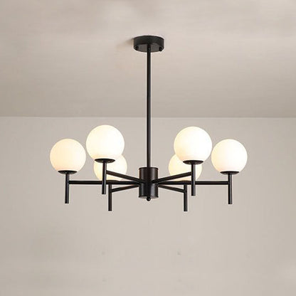 Silva Modern Globe Bubble Metal/Glass Pendant Light, Gold/Black