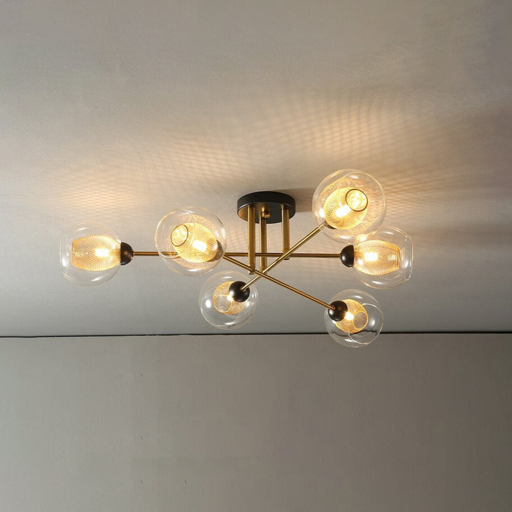 Valentina Lustre globe industriel en verre LED, 6 styles
