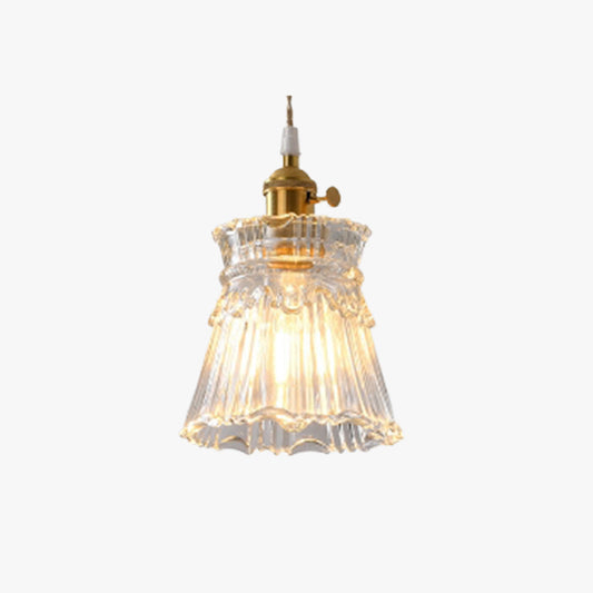 Valentina Art Deco hanglamp van geblazen messing en glas, 7 stijlen