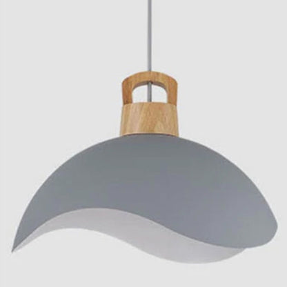 Valentina Colorful Shade Single Pendant Lights, Wood & Metal