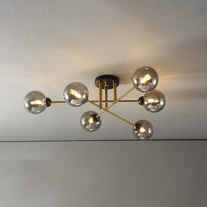 Valentina Lustre globe industriel en verre LED, 6 styles