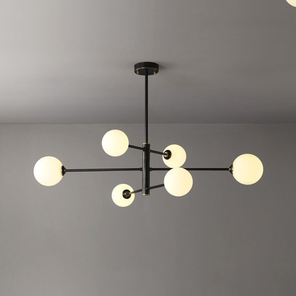 Valentina Modern Glass Shade Pendant Light, Copper/Black