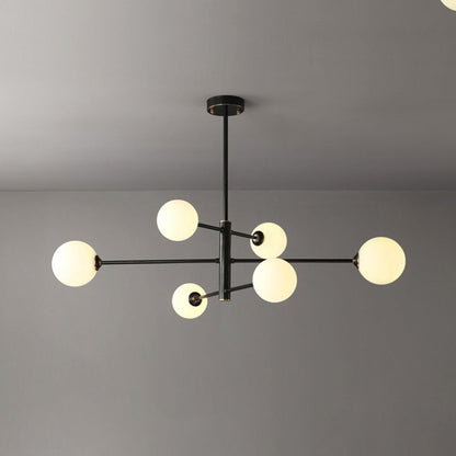 Valentina Modern Glass Shade Pendant Light, Copper/Black