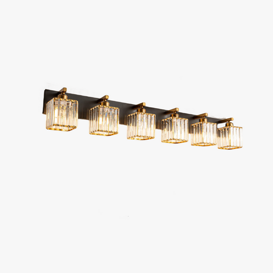 Kristy Vintage LED-Wandleuchte aus Metall/Kristall für Spiegel, Gold