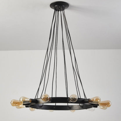 Lustre LED Vintage Silva en Métal Marron pour Salon/Bar