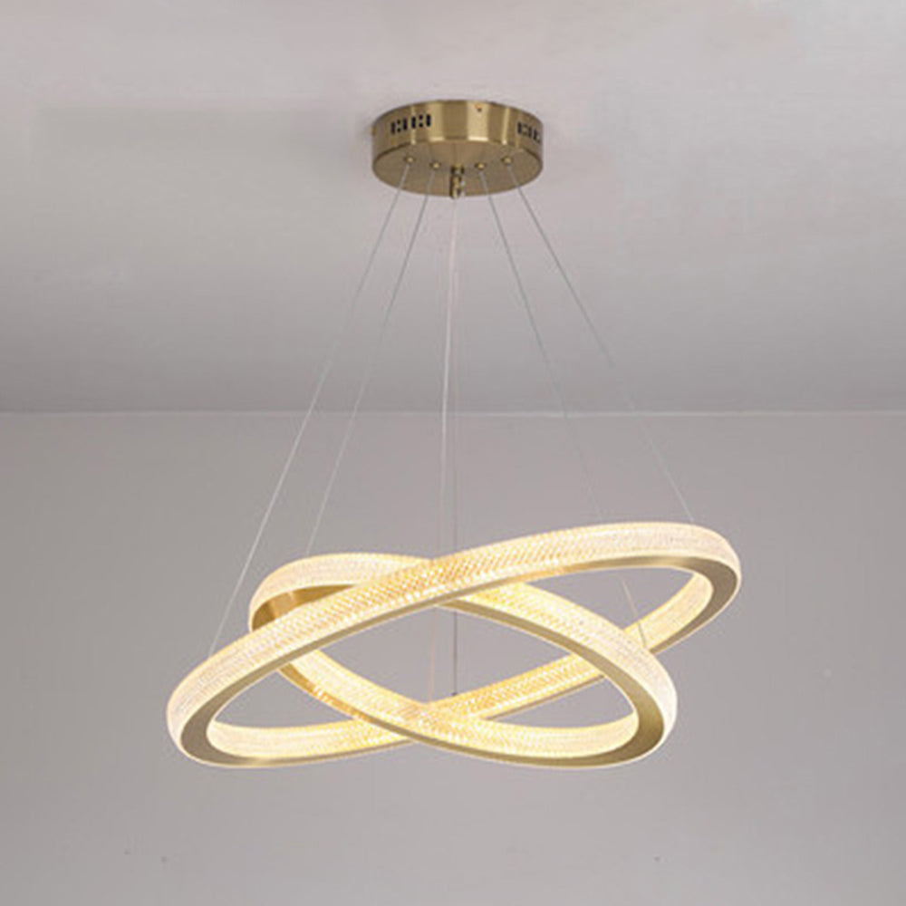 Kristy Contemporary Gold Luxury Ring Pendant Light
