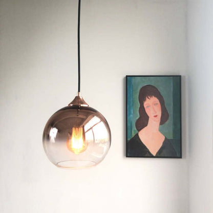 Brina Frosted Balloon Pendant Light Gradient