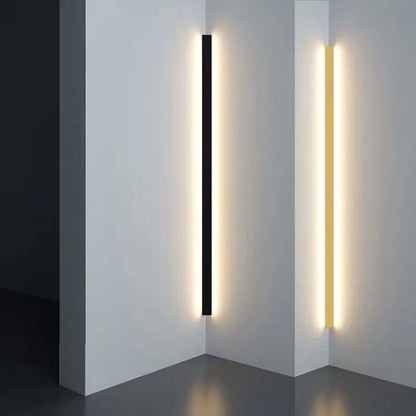 Gravo Minimalist Linear Metal/ Wall Lamp, Gold/Black/White