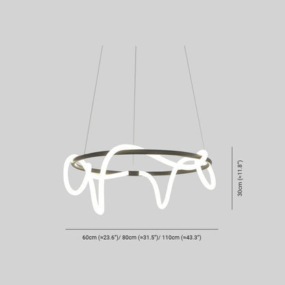 Arisha Curved & Linear Semi Flush Mount Ceiling Light, Gold