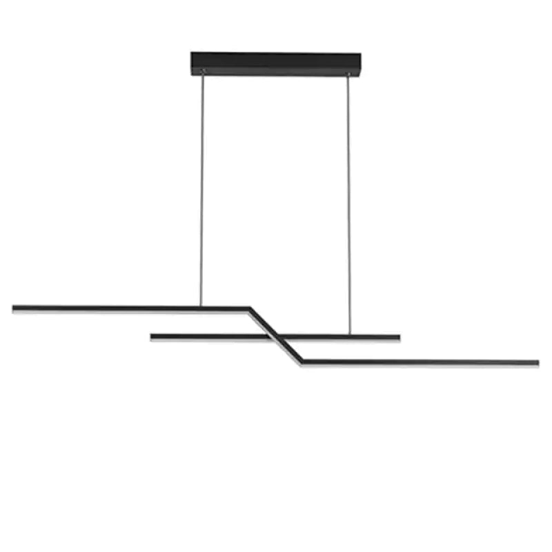 Suspension linéaire à pliage parallèle Arisha, noir/or, salon