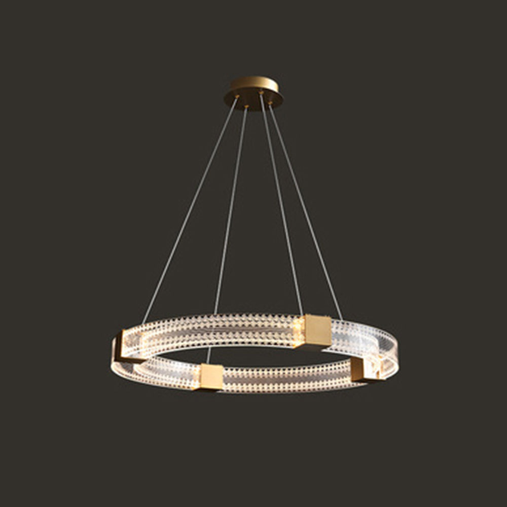 Arisha – suspension moderne ronde/ovale/métal, dorée