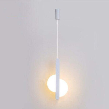Doria Modern LED Pendant Light Black/White Metal Living Room
