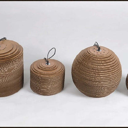 Lampe à suspension en papier rustique pastorale Muto Silkworm