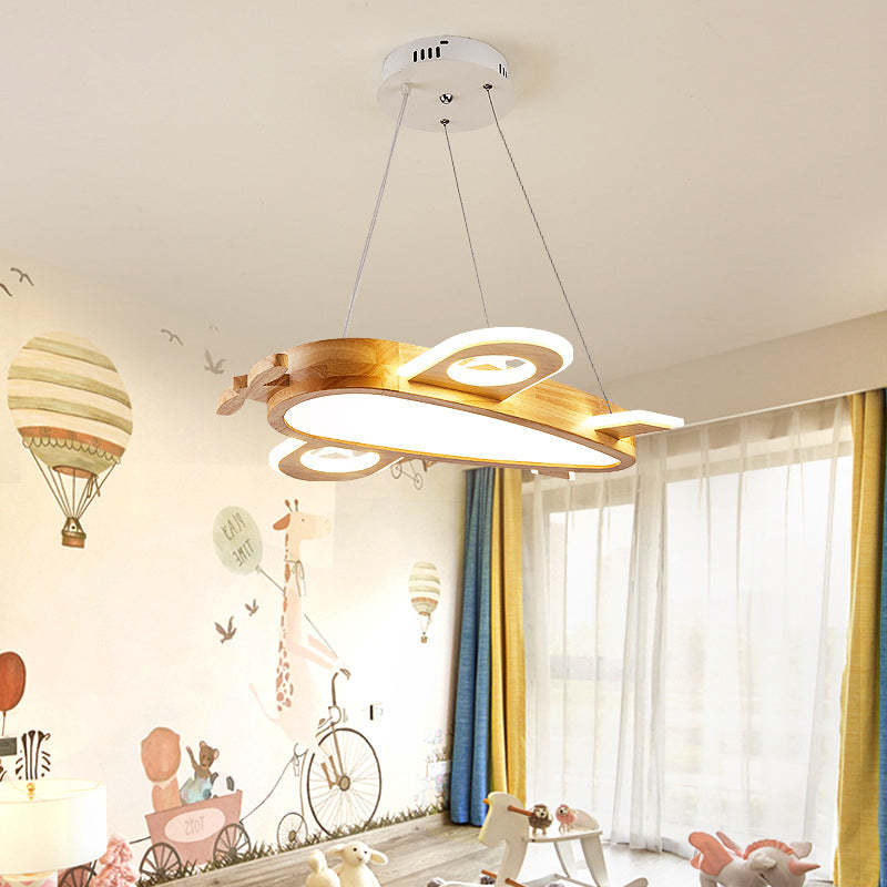 Arisha moderne naturel créatif bricolage enfants avion forme suspension, bois