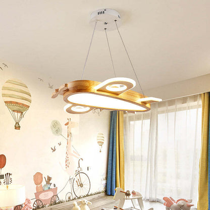Arisha moderne naturel créatif bricolage enfants avion forme suspension, bois