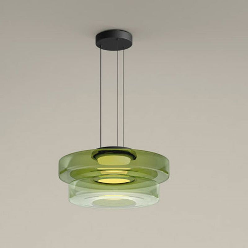 Suspension Jojo en verre, structure à plusieurs niveaux
