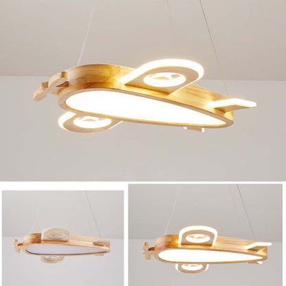 Arisha moderne naturel créatif bricolage enfants avion forme suspension, bois