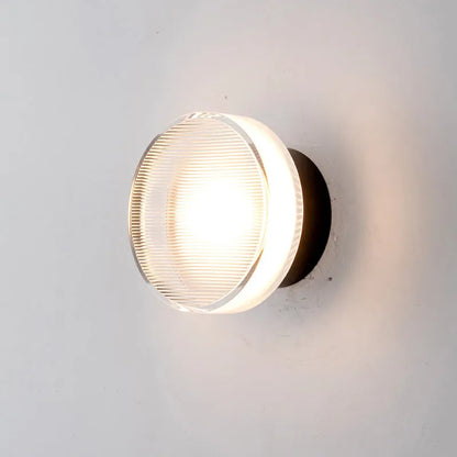 Arisha Modern Mini Bowl Metal Wall Lamp, Black/Gold