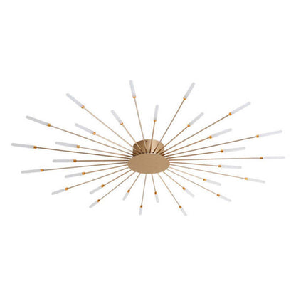Wesley Flush-Mount Ceiling Light Fireworks, Black/Gold