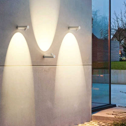 Ray moderne waterdichte buitenwandverlichting, wit en zwart