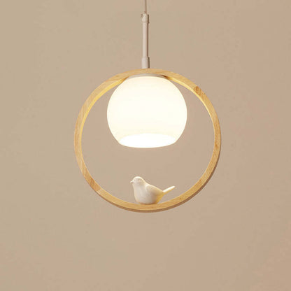Arisha Wood Bird Aisle Pendant Light  Porch Light