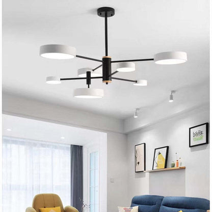 Arisha Pendelleuchte LED, Metall & Holz, Grau/Weiß/Gold