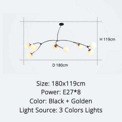 Valentina Minimalist Elegant Unique Branch Chandeliers, Living Room