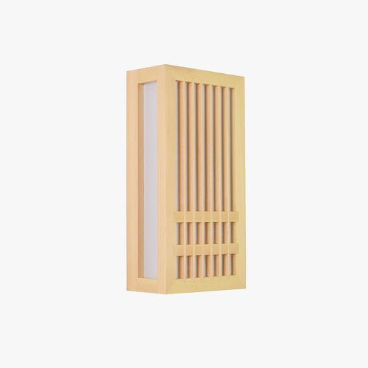 Muto Wandleuchte, rechteckig, rustikal, Holz/Holzfarbe, Schlafzimmer