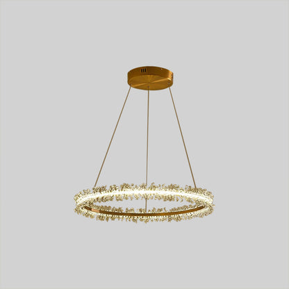Kristy Luxury Circular Crystal Tassel Pendant Light