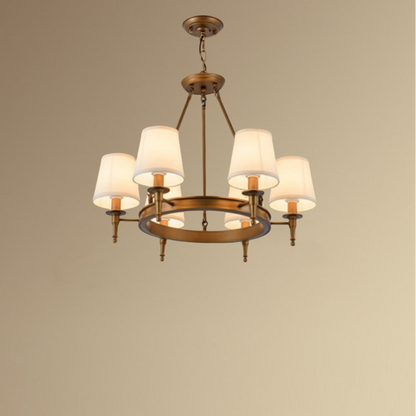 Lustre Silva vintage en métal et tissu, Noir/Cuivre