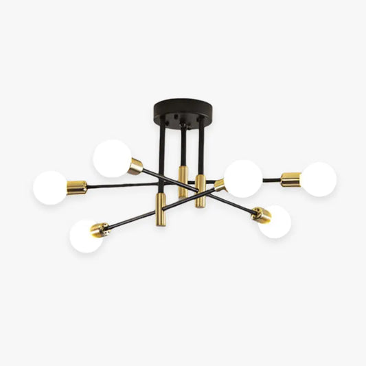 Plafonnier Lindsy forme satellite rétro