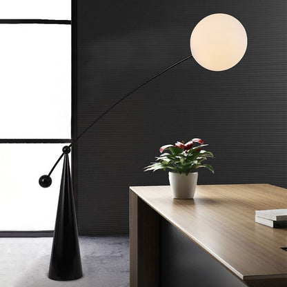 Valentina Stehleuchte Arc/Bubble Modern/Einzigartig, Milchglas, Weiß, Schlafzimmer