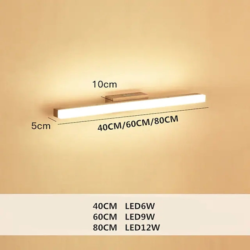 Arisha Modern Minimalist Linear Wooden Wall Lamp, Wood/Walnut