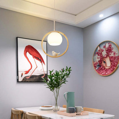 Arisha Wood Bird Aisle Pendant Light  Porch Light