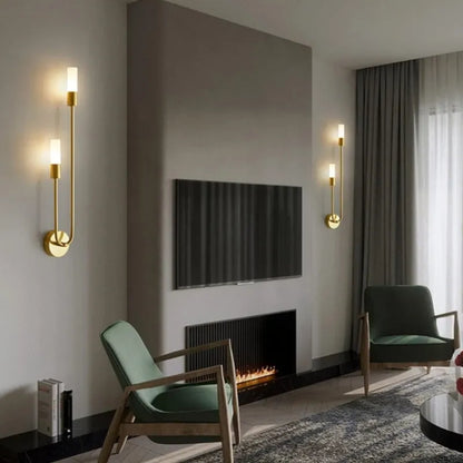 Rime Modern Wall Sconce for Bedeside Gold 2 PCS