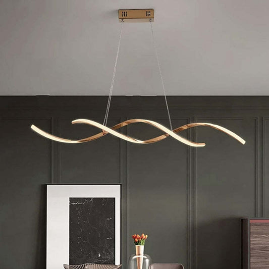 Arisha Modern golvend metaal/hanglamp, chroom/goud