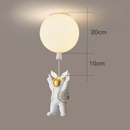 Aria Astronaut Balloon Flush Mount Ceiling Light, L 20/25/30/35cm