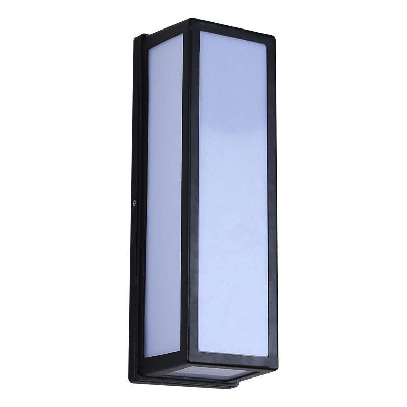 Linae Modern Waterproof Metal Cross Outdoor Wall Lamp, Black