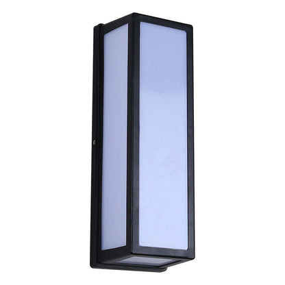 Linae Modern Waterproof Metal Cross Outdoor Wall Lamp, Black