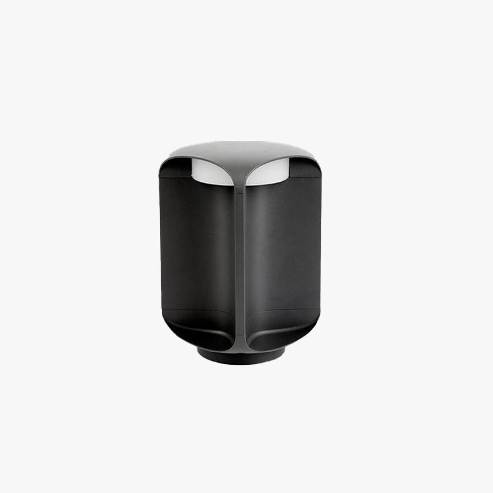 Ray minimalistische cilindervloerlamp voor buiten, metaal/glas, zwart