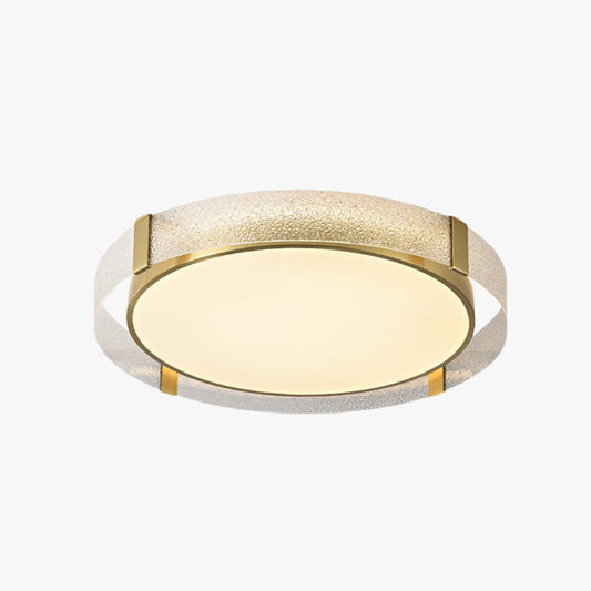 Arisha moderne ronde plafondlamp van metaal/glas, goud