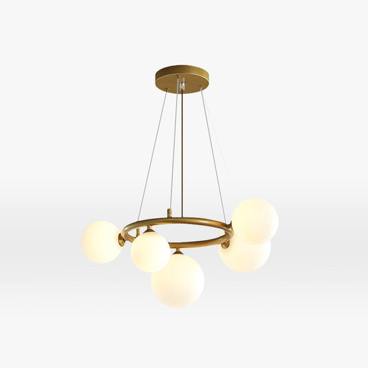 Valentina Modern Designe Wave Metal/Glass Pendant Light, White/Gold
