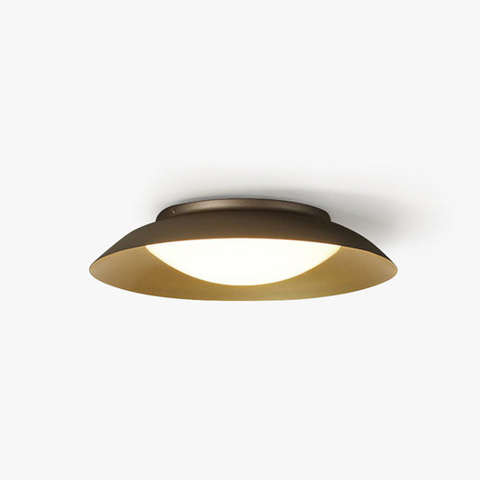 Arisha ronde metalen inbouwplafondlamp, messing
