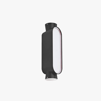 Ray Minimalist Up/Down Outdoor Wall Lamp, Black/White