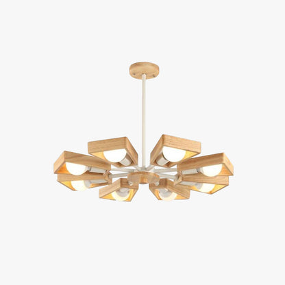 Muto moderne nordische Rotatale-Pendelleuchte, Holz, 3 Stile