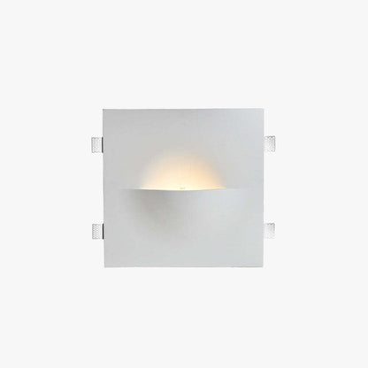 Aria Modern Recessed Metal/Plaster LED Wall Lamp, White