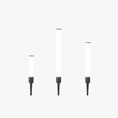 Ray Minimalist Cylindrical Outdoor Ground Ligh, Black